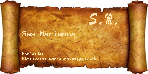 Sas Marianna névjegykártya